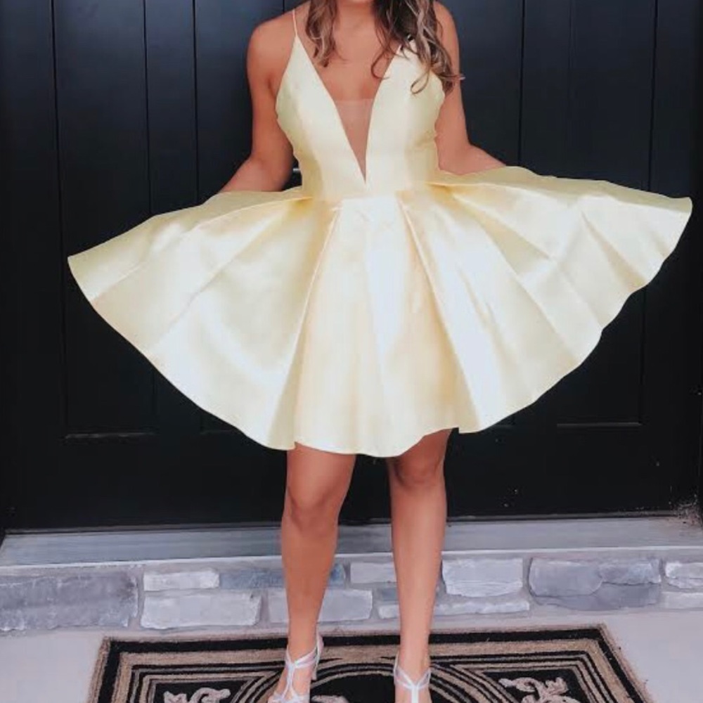 Pastel Yellow formal dress